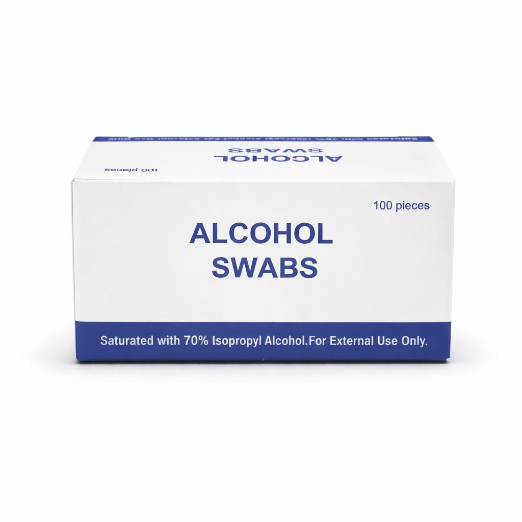 Pre-Injection Swabs 70% Alcohol - Pack of 100